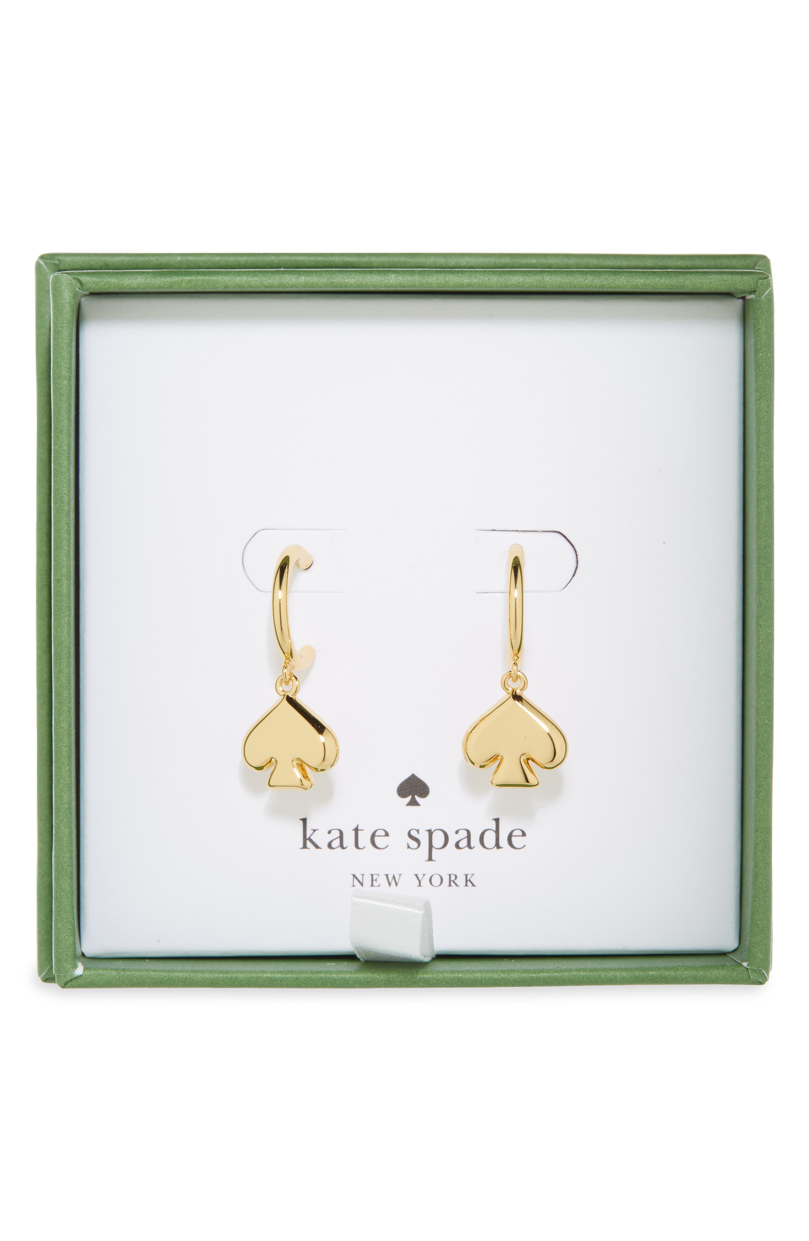 Kate Spade New York spade huggie hoop earrings