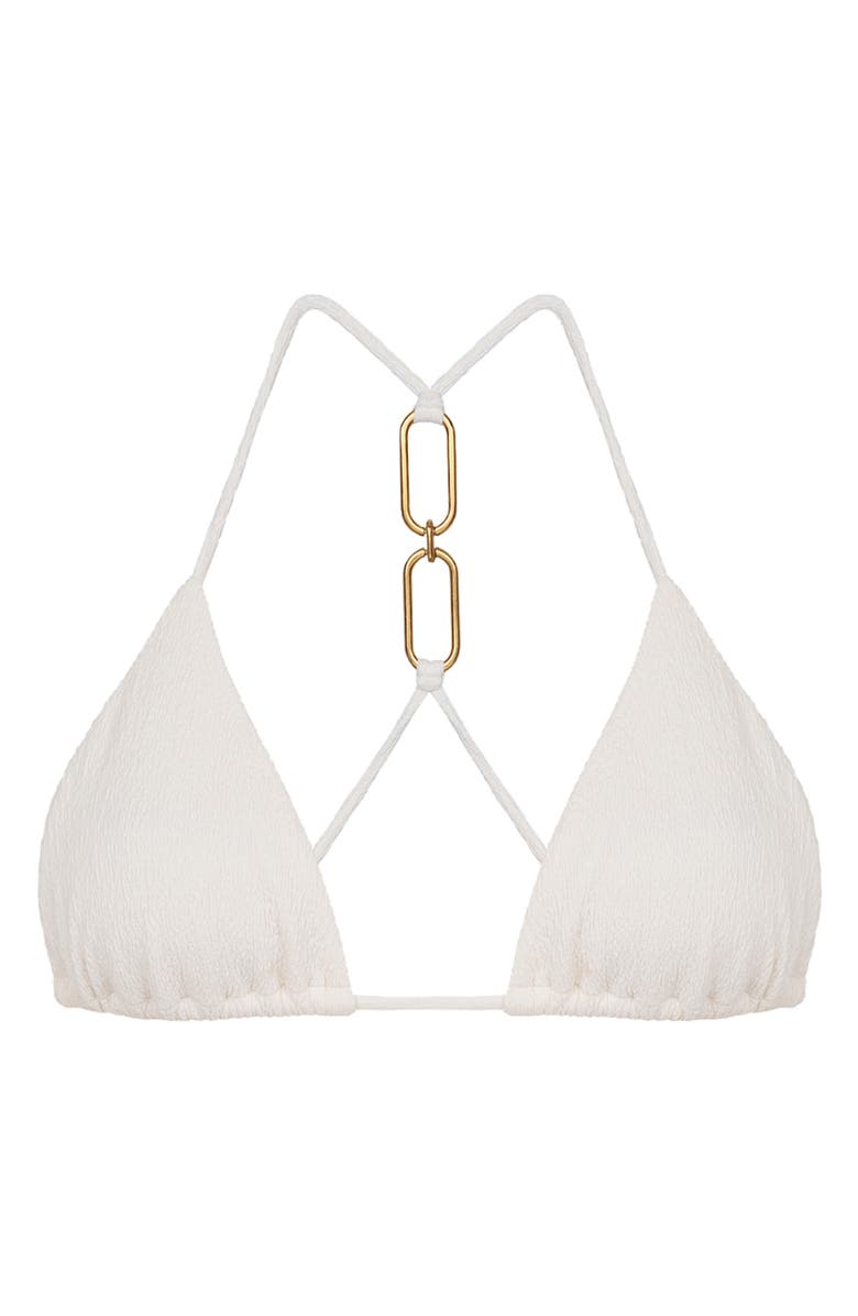ViX Paula Hermanny Jo T-Back Triangle Bikini Top, Alternate, color, White