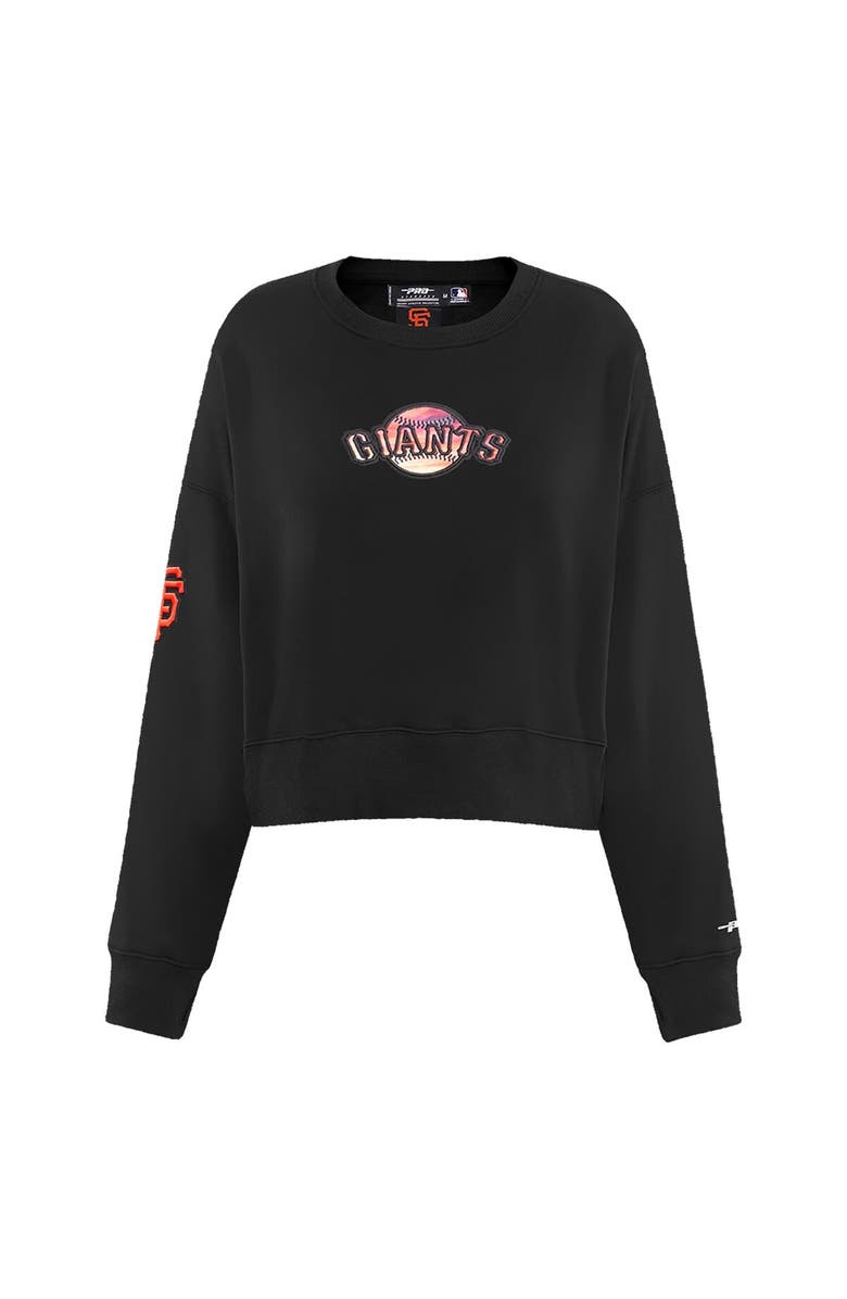 PRO STANDARD Women's Pro Standard Black San Francisco Giants Painted Sky Pullover Sweatshirt, Alternate, color, Black