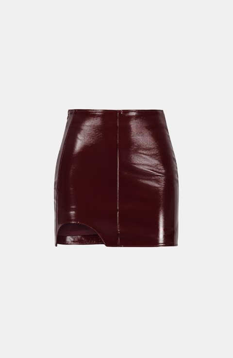 Patent Mini Skirt