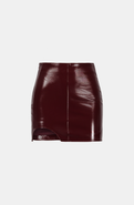 SAEMDI Patent Mini Skirt