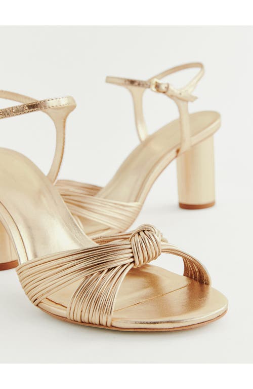 Reformation Petra Cylinder Heel Sandal In Gold
