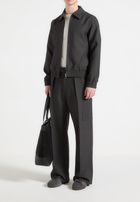 Luca Wide Leg Trousers With Pleat Pocket Detail