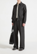 Manière De Voir Luca Wide Leg Trousers With Pleat Pocket Detail