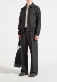 Manière De Voir Luca Wide Leg Trousers With Pleat Pocket Detail