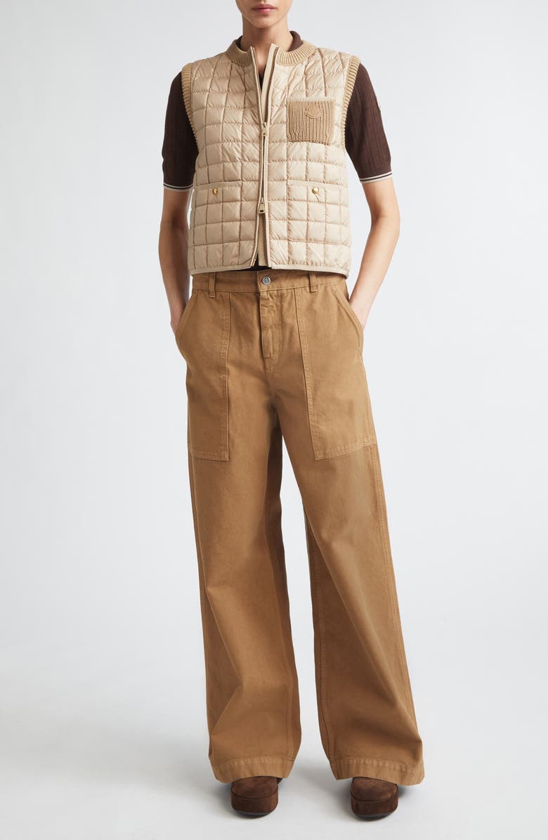 Moncler Cotton Pants, Alternate, color, Neutral