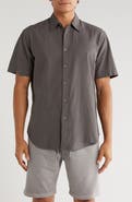 Coastaoro Aarav Short Sleeve Linen Blend Button-Up Shirt