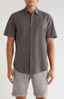 Coastaoro Aarav Short Sleeve Linen Blend Button-Up Shirt