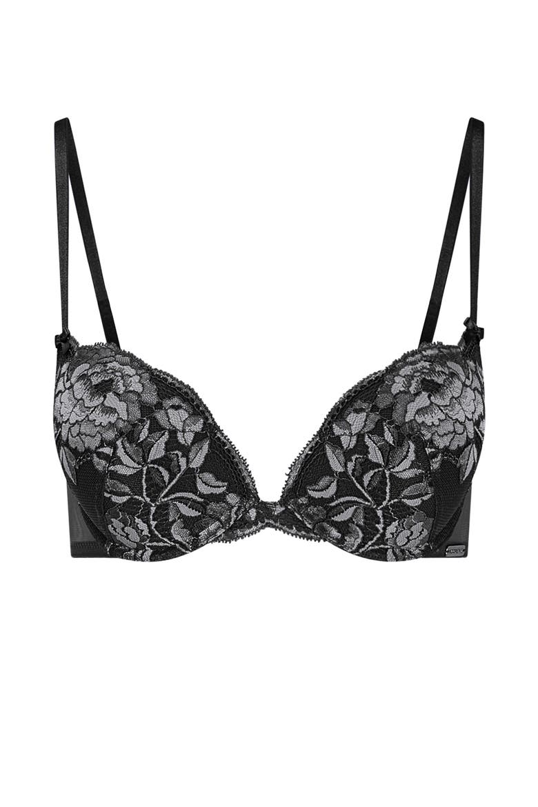 Jaya Push Up Plunge Bra, Alternate, color, Black