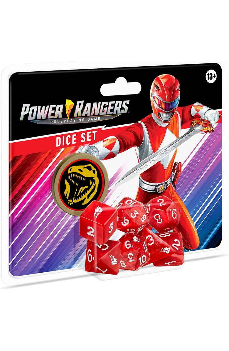 Renegade Game Studios Power Rangers Game Dice Set, Main, color, Red