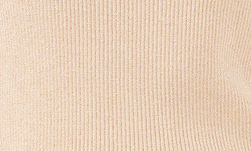 Chaus Metallic Turtleneck Sweater In Nude