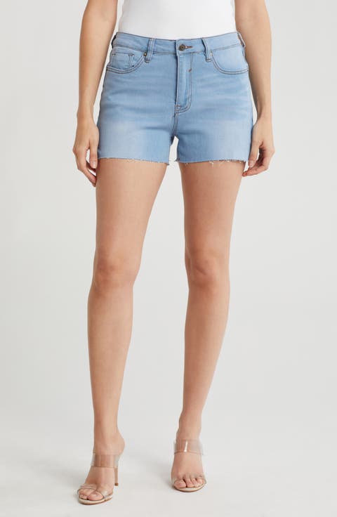 High Waist Cutoff Shorts (Light Wash)