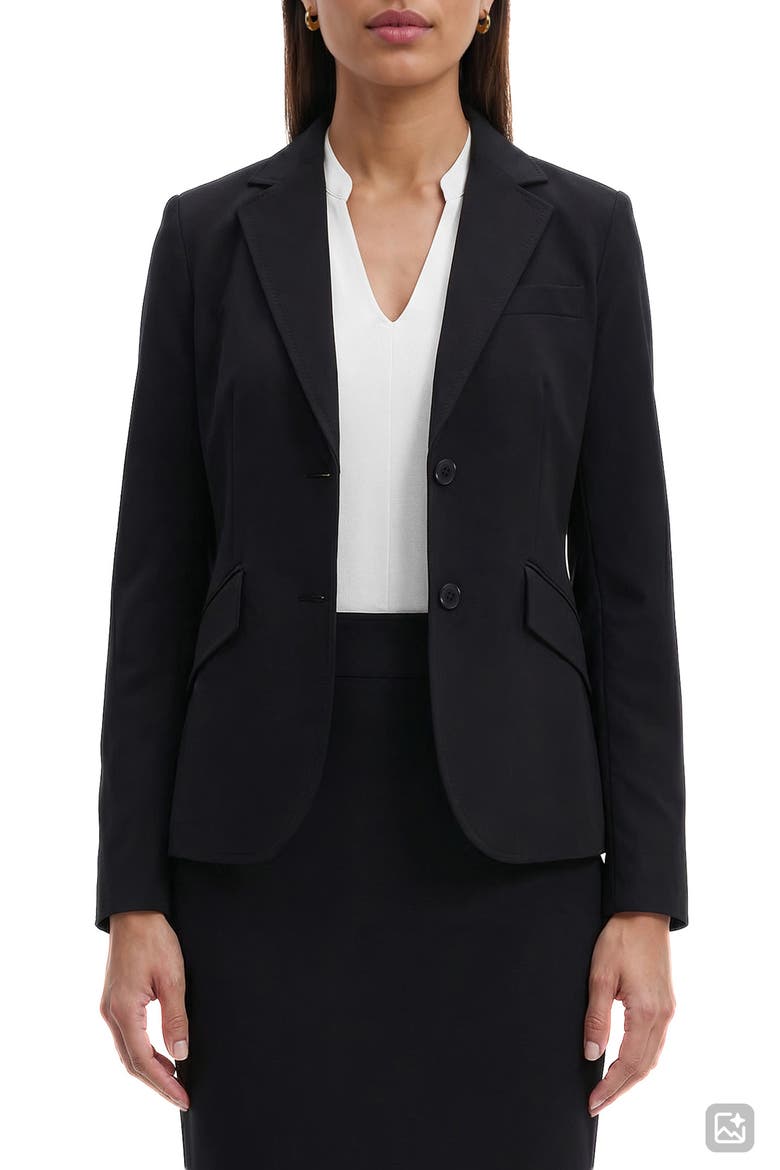 Two-Button Stretch Blazer, Main, color, ANNE BLK