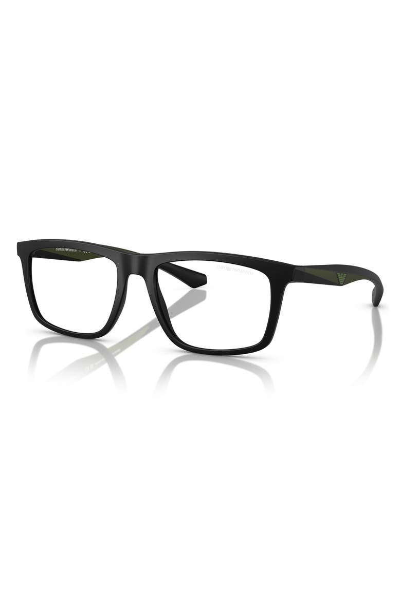 Emporio Armani 55mm Square Optical Glasses, Alternate, color, 
