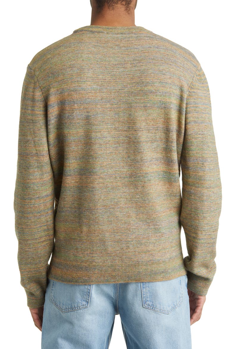 Pull Andrew Space Dye Crewneck Sweater, Alternate, color, LIGHT KHAKI