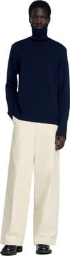 SANDRO Wool and cashmere turtleneck sweater