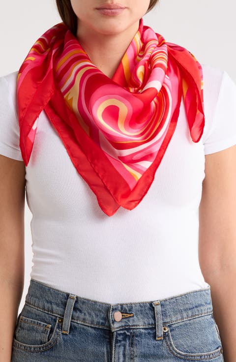 Swirl Away Crepe Satin Scarf