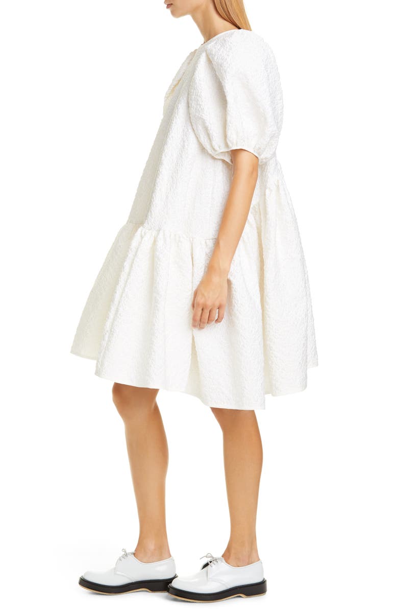 Cecilie Bahnsen Alexa Floral Matelassé Babydoll Dress, Alternate, color,