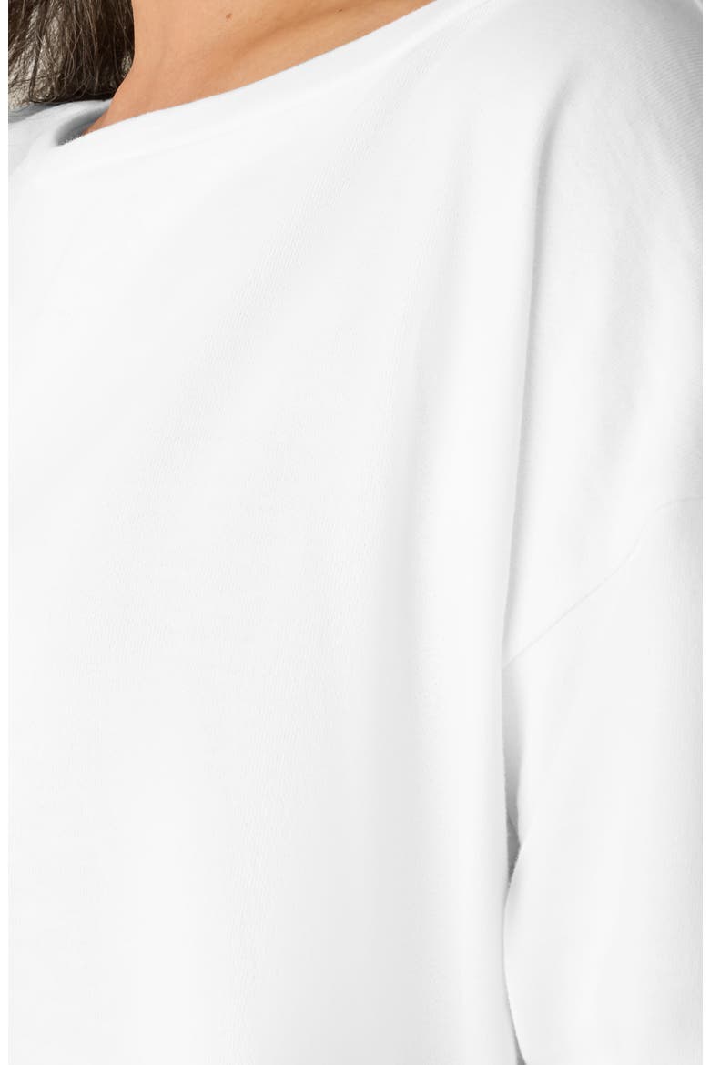 Bateau Neck Organic Cotton Sweatshirt, Alternate, color, WHITE