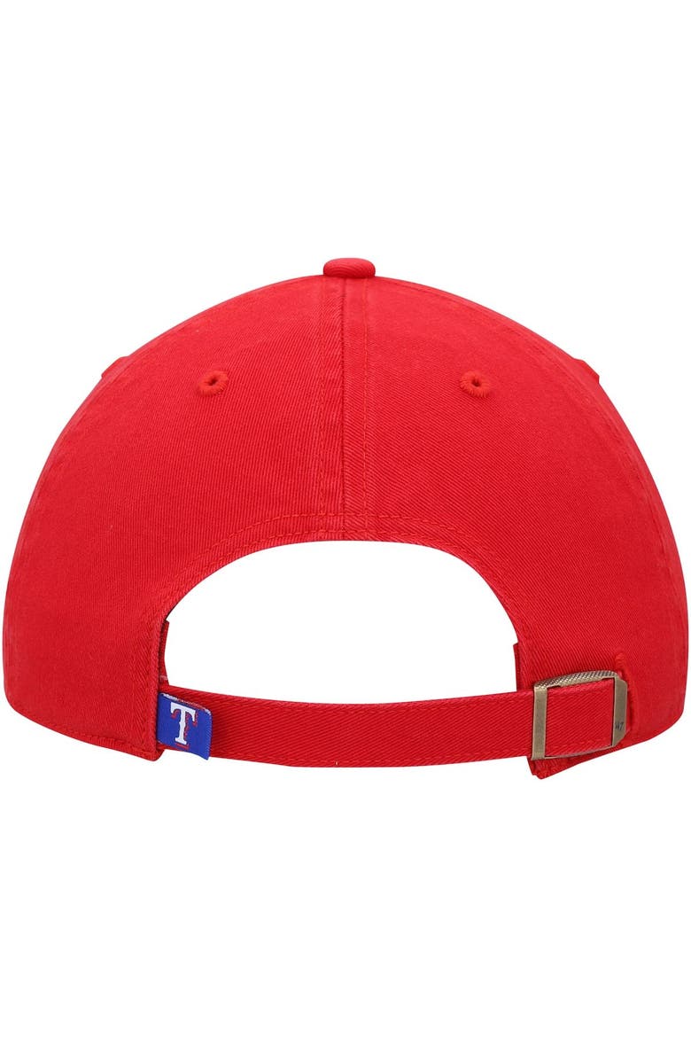 Men's '47 Red Texas Rangers Clean Up Adjustable Hat, Alternate, color, Red