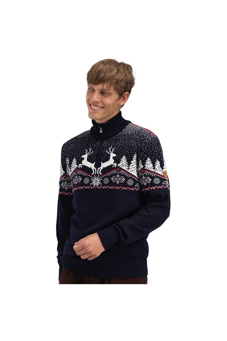 Dale Christmas Sweater - Men's, Main, color, Navy/Off White/Red Rose2