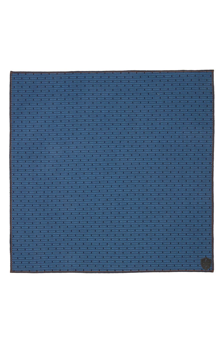 CLIFTON WILSON Polka Dot Cotton Pocket Square, Alternate, color, Blue