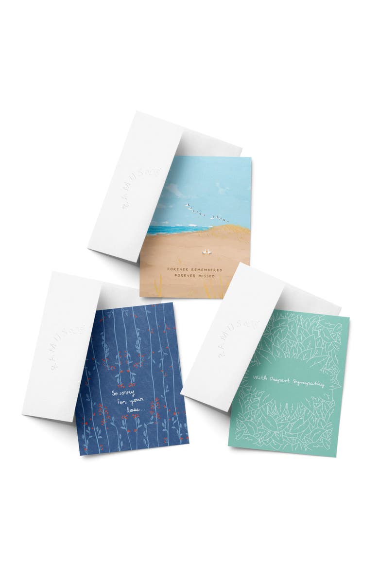 Sympathy Greeting Card Pack Sets (3 ct, Assorted) Butterfly Thinking Of You, With Deepest Sympathy, So Sorry For Your Loss, Main, color, Multi-Pack