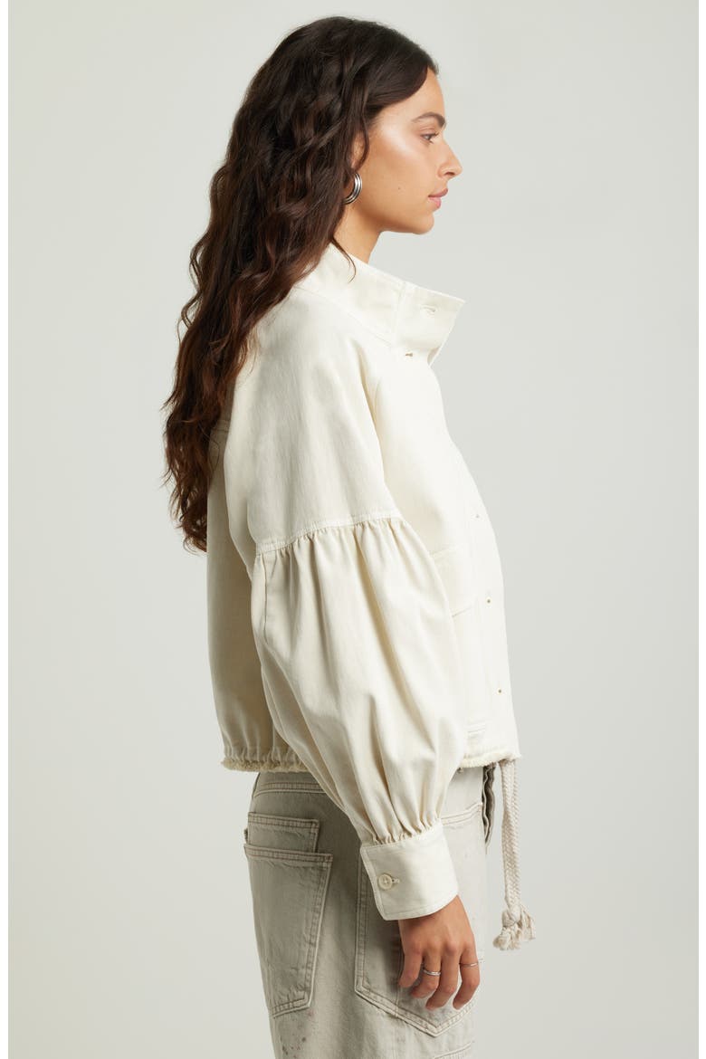 Blouson Twill Utility Jacket, Alternate, color, IVORY DOVE