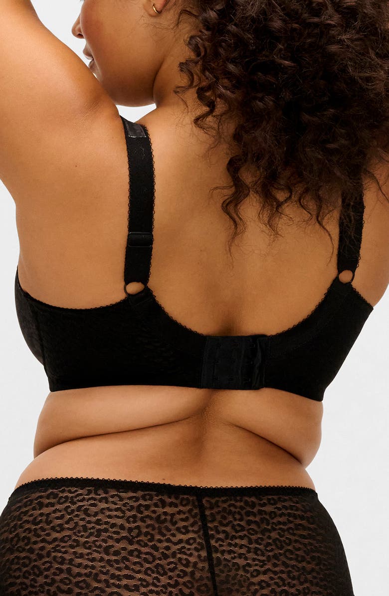 Elomi Lucie Full Figure Underwire Plunge Bra, Alternate, color, Black