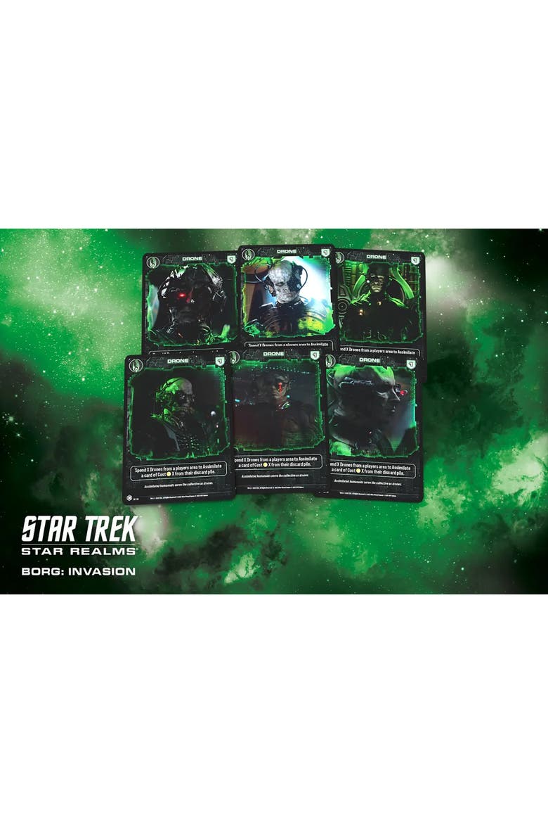 Star Trek Star Realms, Borg Invasion, Expansion Deck Building Card Game 14+, Alternate, color, Multicolored