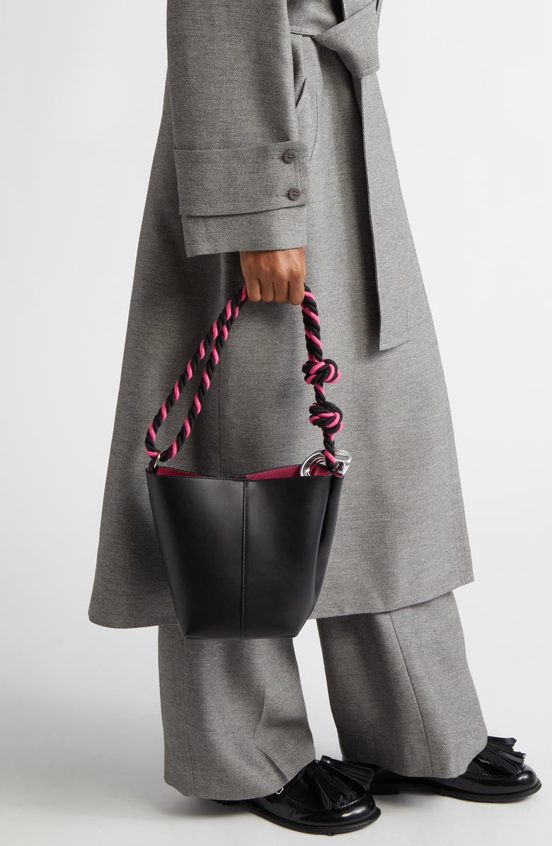 JW Anderson The JWA Small Corner Leather Bucket Bag, Alternate, color,