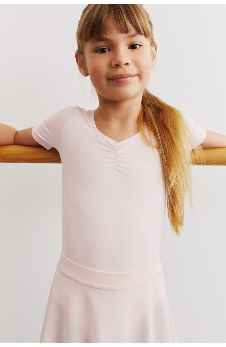 H&M 2-piece leotard and skirt set with drymove, Alternate, color, Light Pink