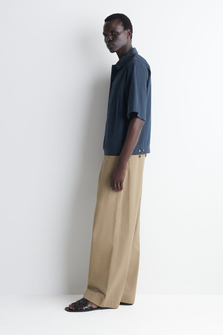 Boxy Cotton-poplin Utility Shirt, Alternate, color, DARK BLUE