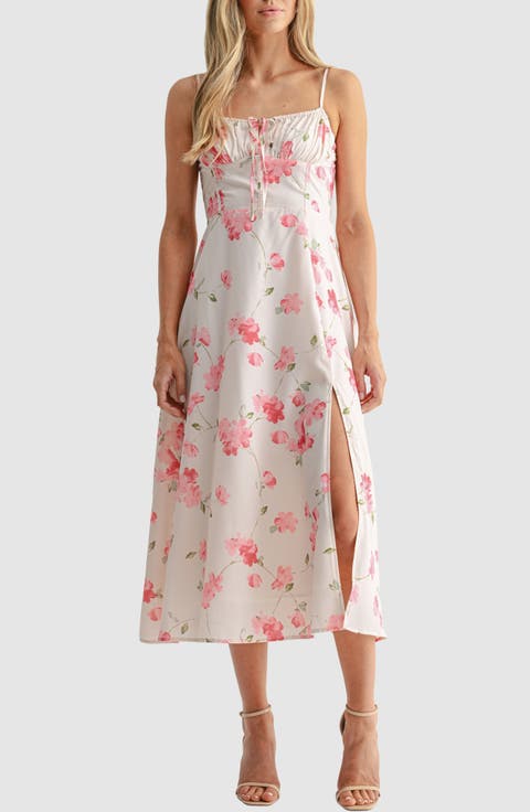 Floral Spaghetti Strap Midi Dress