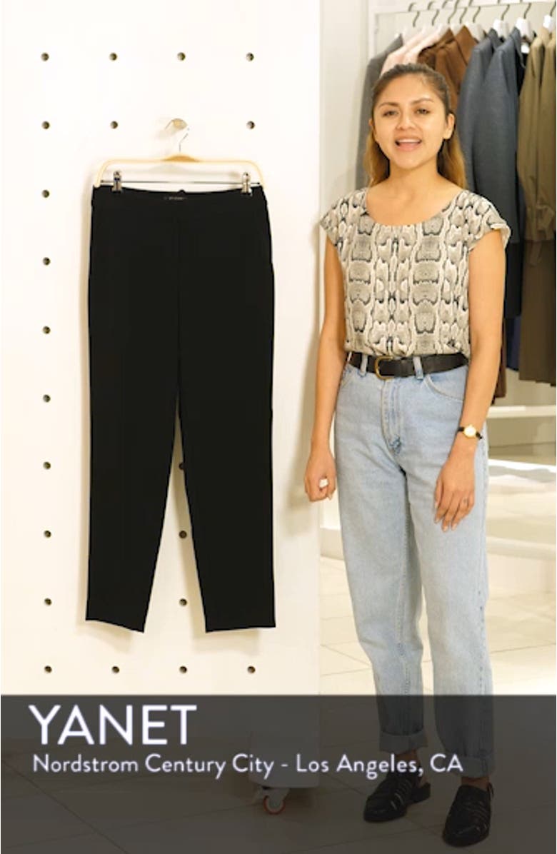 Emma Crop Crepe Marocain Pants, sales video thumbnail