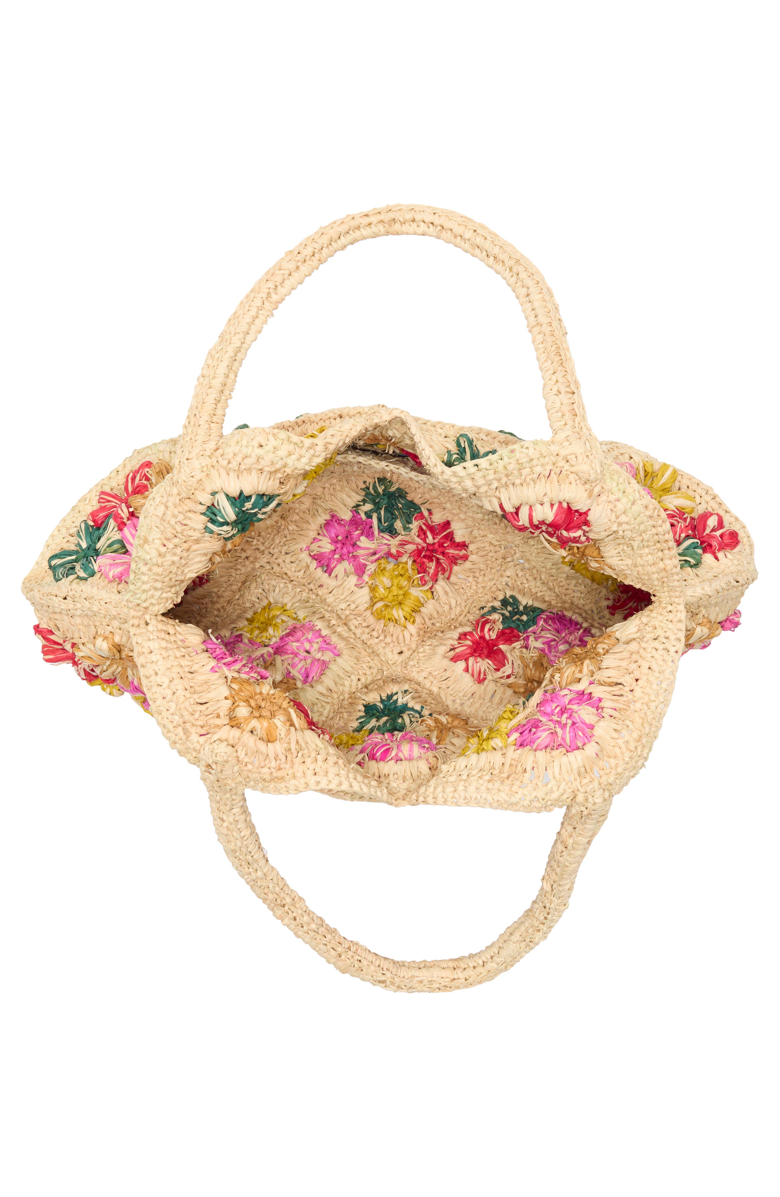 URBAN EXPRESSIONS HANDBAGS Raffia Hobo Bag, Alternate, color, Beige Multi