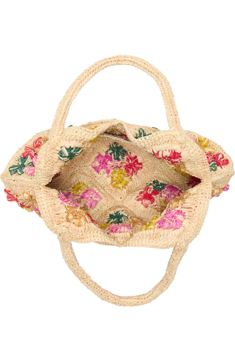 URBAN EXPRESSIONS HANDBAGS Raffia Hobo Bag, Alternate, color, Beige Multi