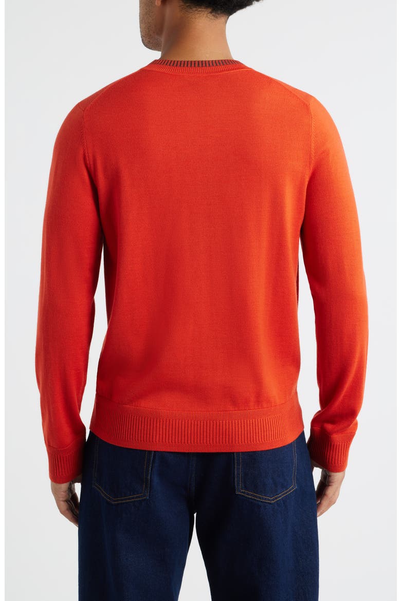 Merino Wool Crewneck Sweater, Alternate, color, CORAL RED