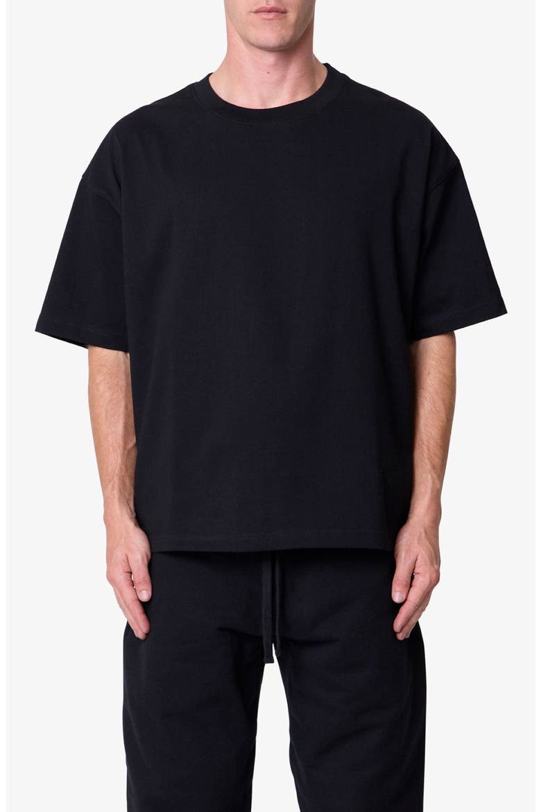 Boxy Heavy Cotton Jersey T-Shirt, Main, color, BLACK