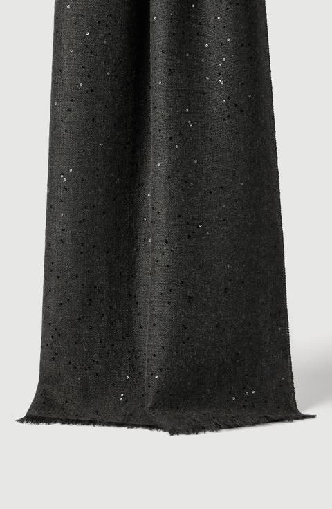 Cashmere and silk Diamond yarn scarf