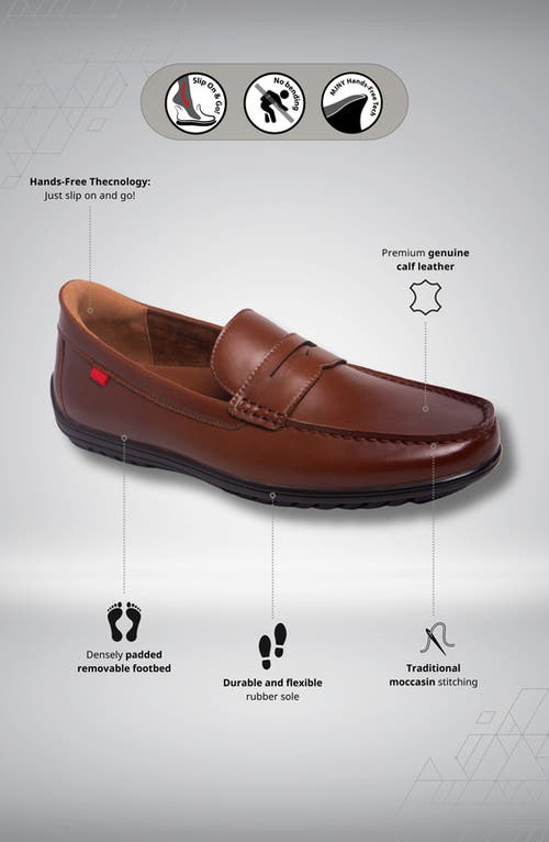 Marc Joseph New York John Street Hands Free Technology Leather Penny Loafer In Multi