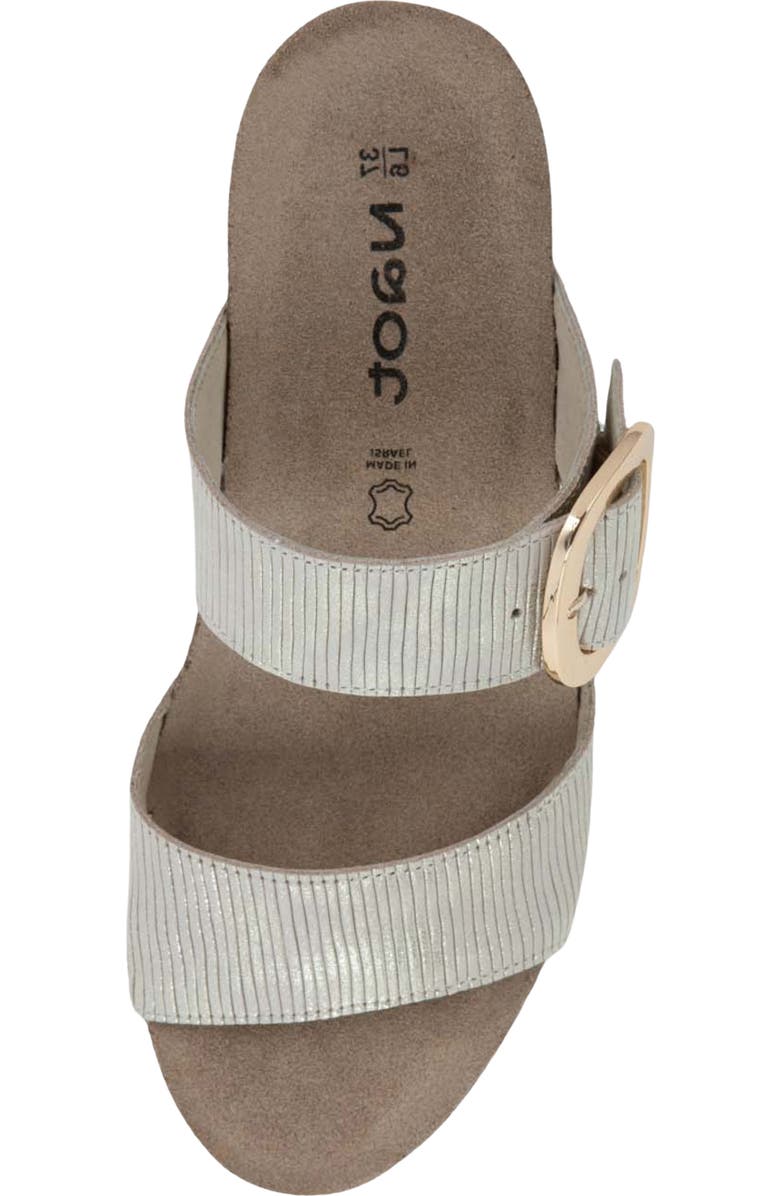 Naot Magic Wedge Sandal, Alternate, color, Platinum Striped