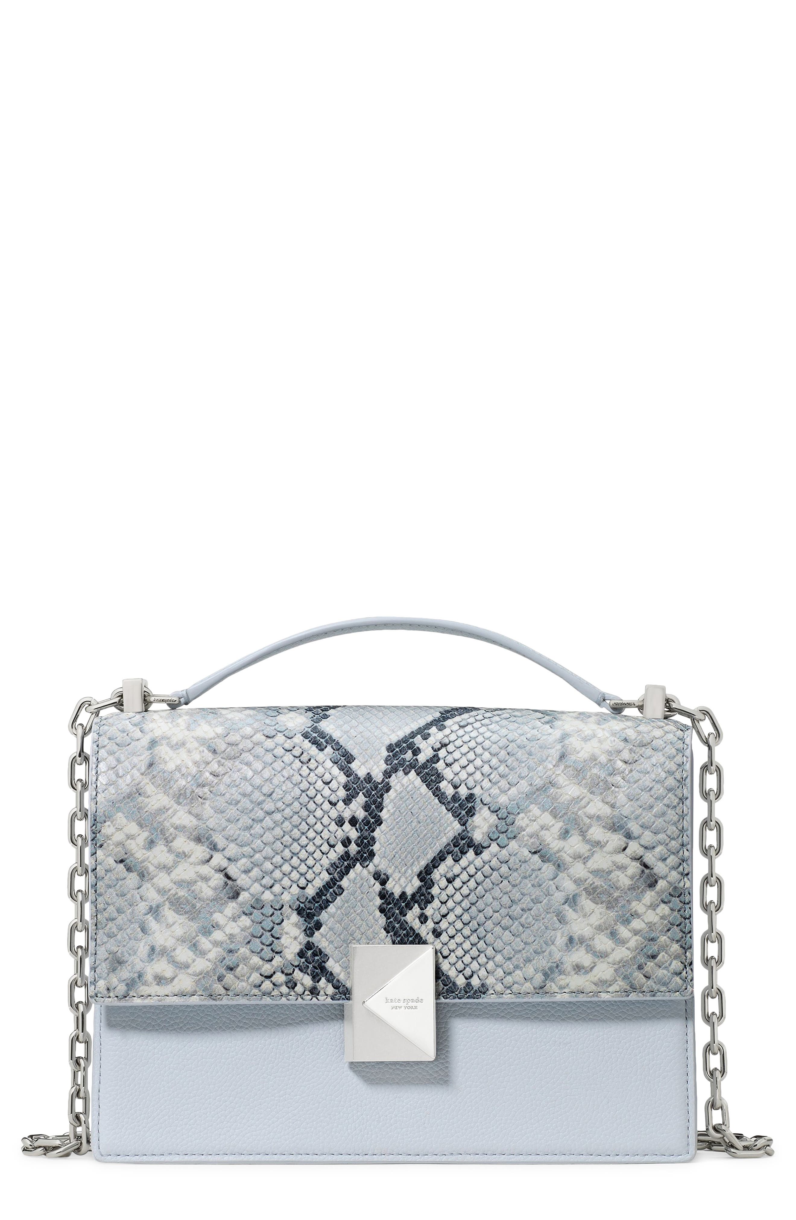 Kate Spade New York deco mixed media convertible leather crossbody bag, Main, color, 