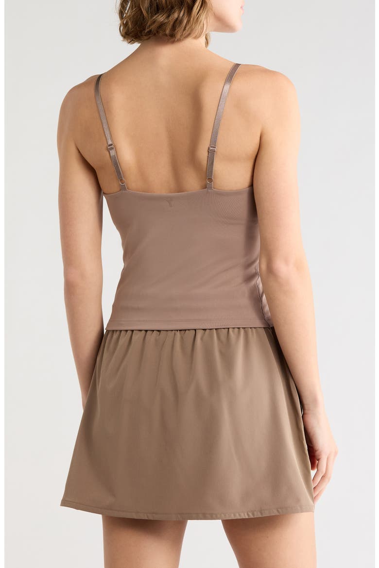 Hayley Longline Apron Neck Sports Bra, Alternate, color, TIRAMISU