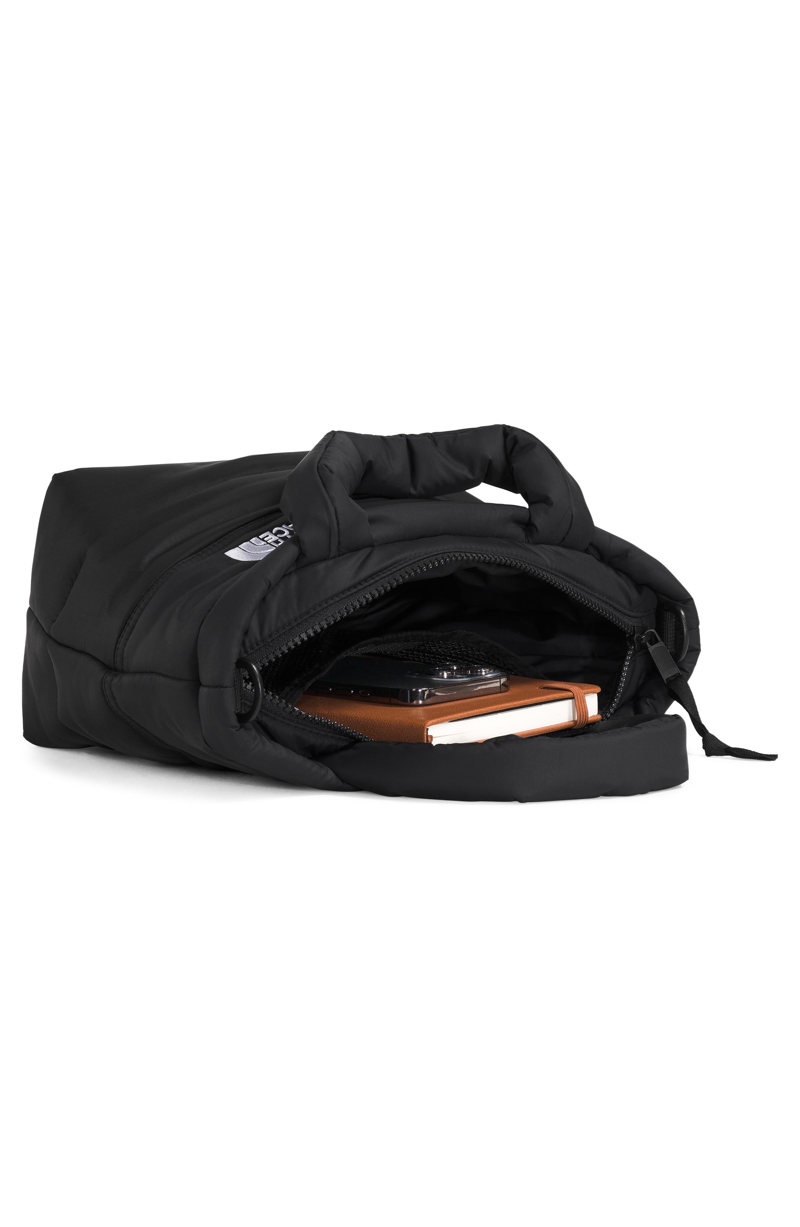 Mini Nuptse Bag, Alternate, color, TNF BLACK/ TNF WHITE