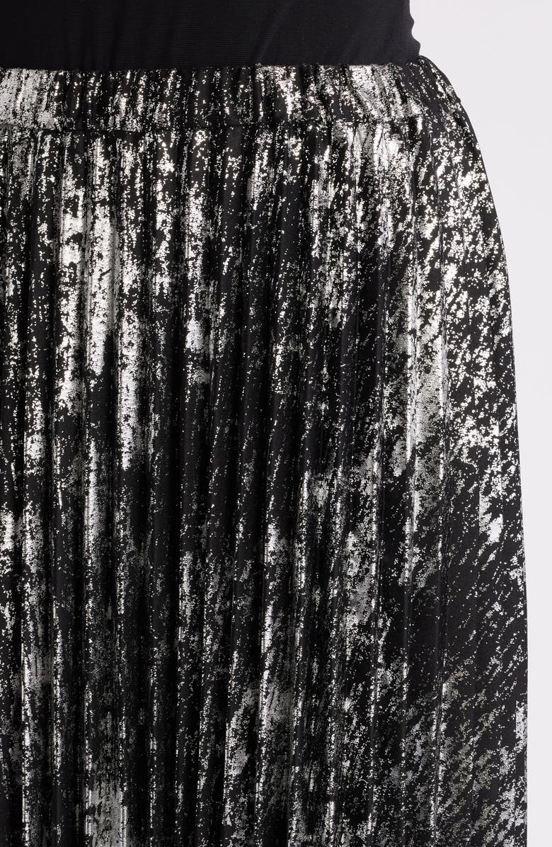 Anne Klein Metallic Pleated Skirt, Alternate, color, 