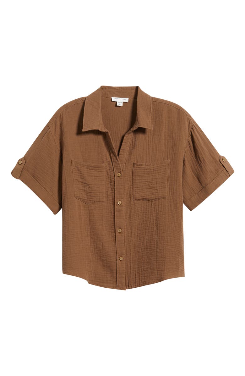 beachlunchlounge River Gauze Shirt, Main, color, 