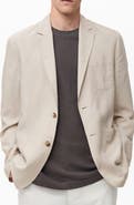 MANGO Slim Fit Slub Lyocell & Linen Suit Jacket