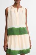Vince Dip Dye Sleeveless Button-Up Shirt