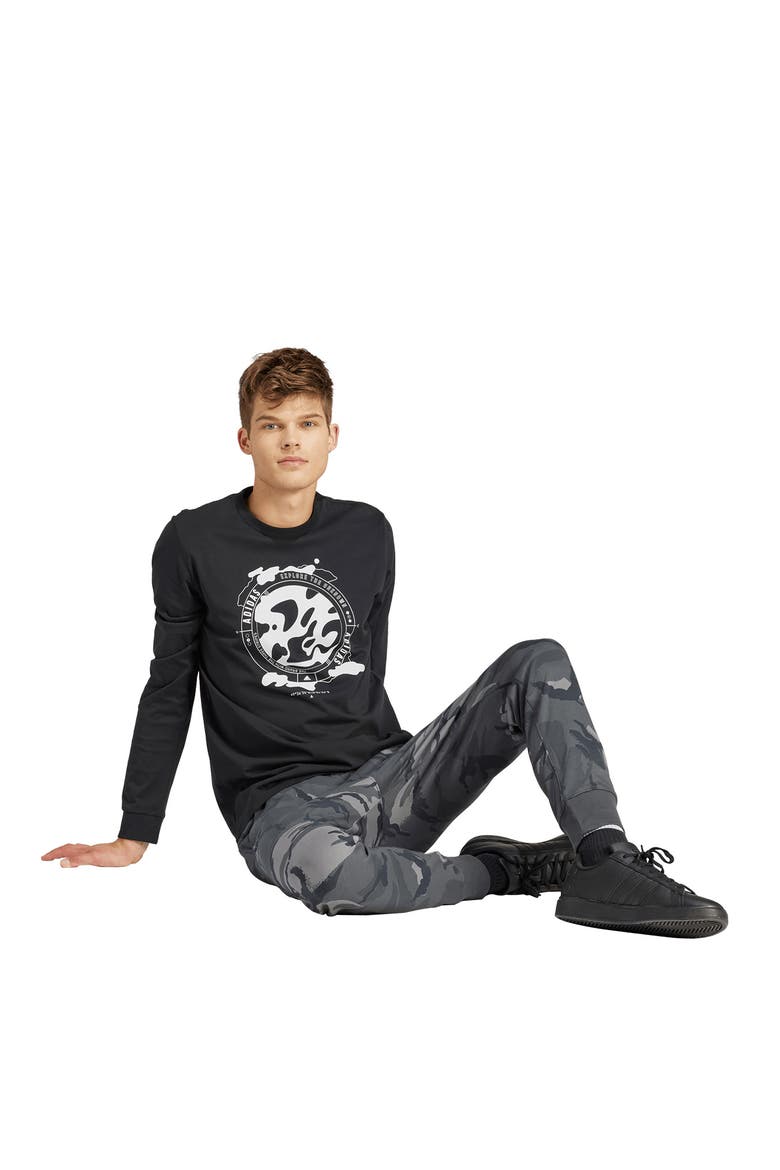 Sportswear City Long Sleeve Cotton Escape Town Graphic T-Shirt, Alternate, color, BLACK